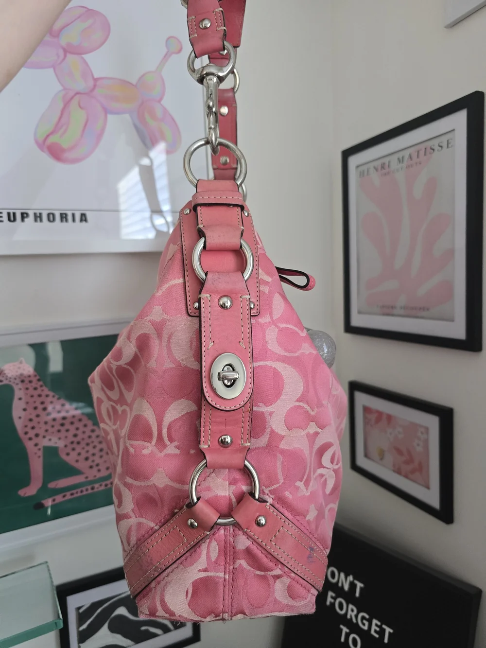 Y2k Pink Coach Carly Optics W/Cherry Charm